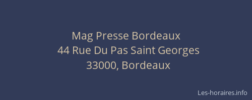 Mag Presse Bordeaux