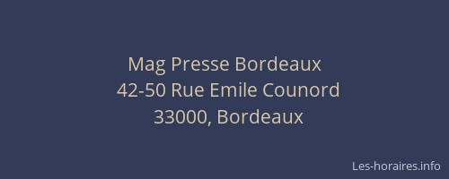 Mag Presse Bordeaux