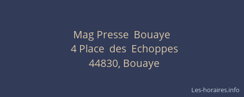 Mag Presse  Bouaye