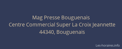Mag Presse Bouguenais