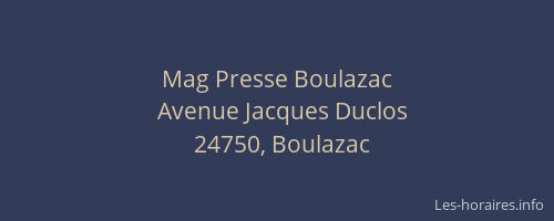 Mag Presse Boulazac