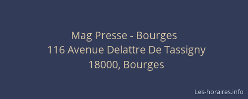 Mag Presse - Bourges