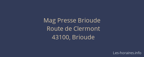 Mag Presse Brioude
