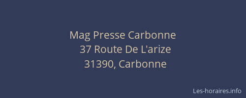 Mag Presse Carbonne