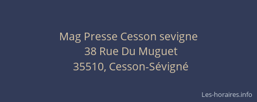 Mag Presse Cesson sevigne