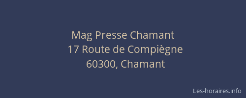 Mag Presse Chamant