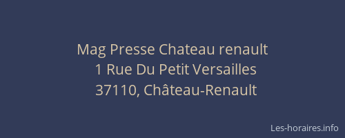 Mag Presse Chateau renault