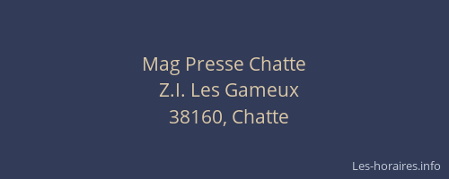 Mag Presse Chatte
