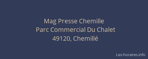 Mag Presse Chemille
