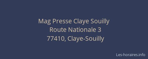 Mag Presse Claye Souilly