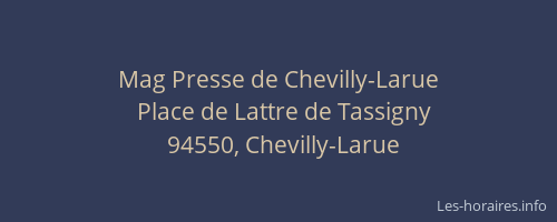 Mag Presse de Chevilly-Larue