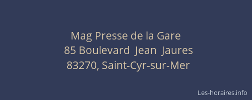 Mag Presse de la Gare