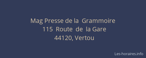 Mag Presse de la  Grammoire