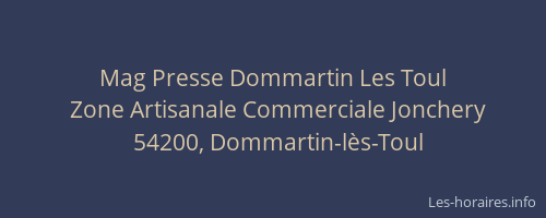 Mag Presse Dommartin Les Toul