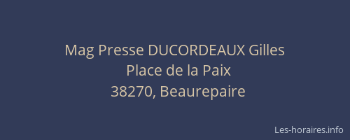 Mag Presse DUCORDEAUX Gilles