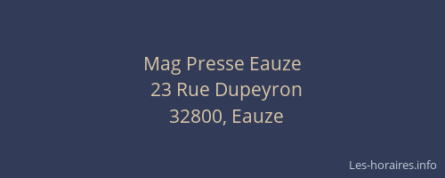 Mag Presse Eauze