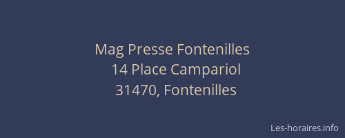 Mag Presse Fontenilles