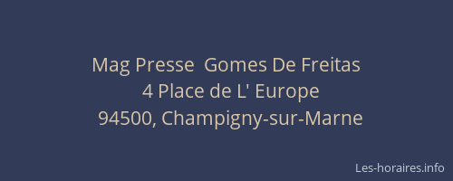 Mag Presse  Gomes De Freitas