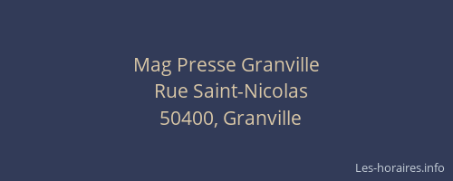 Mag Presse Granville