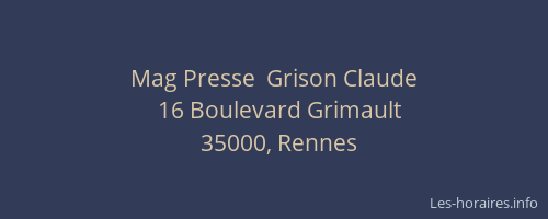 Mag Presse  Grison Claude