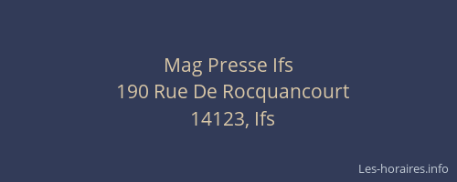 Mag Presse Ifs