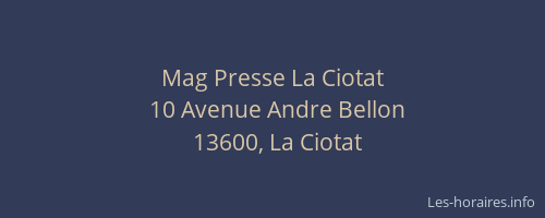 Mag Presse La Ciotat
