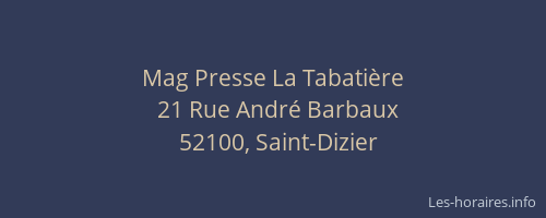 Mag Presse La Tabatière