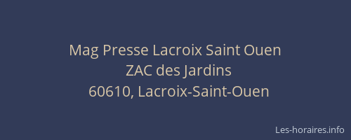 Mag Presse Lacroix Saint Ouen