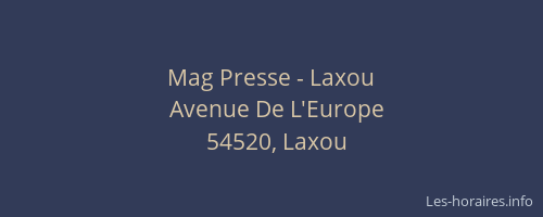 Mag Presse - Laxou
