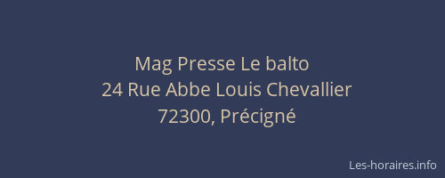 Mag Presse Le balto