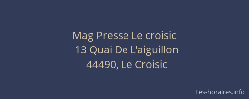 Mag Presse Le croisic
