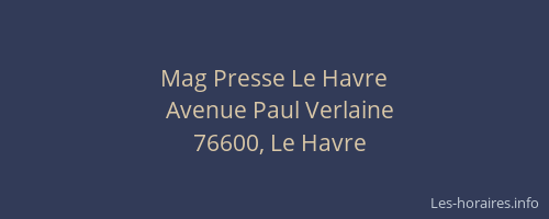 Mag Presse Le Havre