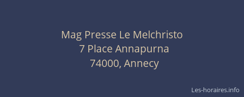 Mag Presse Le Melchristo