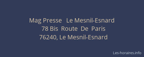 Mag Presse   Le Mesnil-Esnard