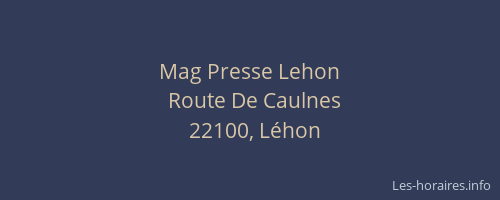 Mag Presse Lehon