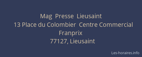 Mag  Presse  Lieusaint
