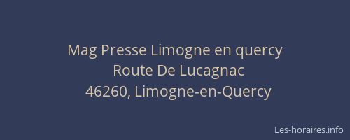Mag Presse Limogne en quercy