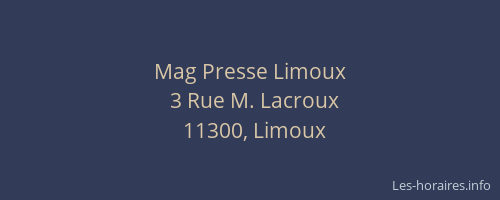 Mag Presse Limoux
