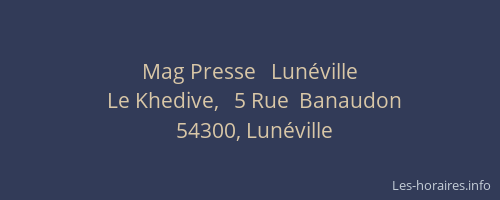 Mag Presse   Lunéville