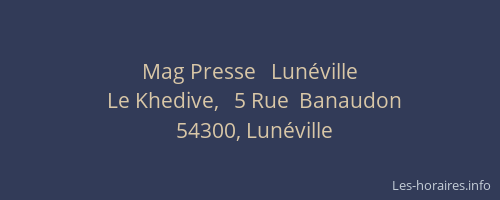 Mag Presse   Lun&eacute;ville
