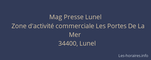Mag Presse Lunel