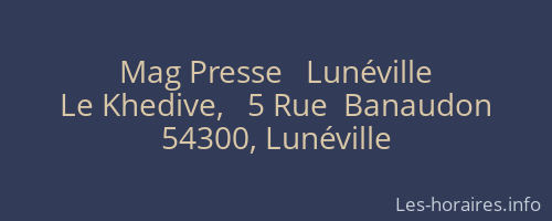 Mag Presse   Lunéville