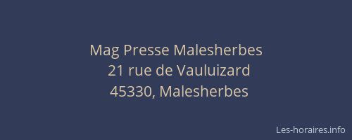 Mag Presse Malesherbes