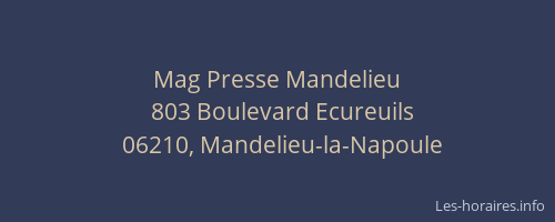 Mag Presse Mandelieu