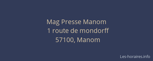 Mag Presse Manom