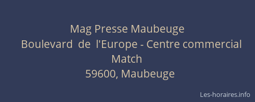 Mag Presse Maubeuge