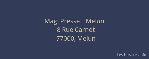 Mag  Presse    Melun