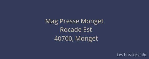 Mag Presse Monget