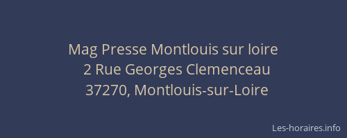 Mag Presse Montlouis sur loire