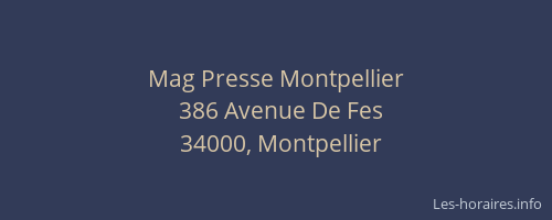 Mag Presse Montpellier